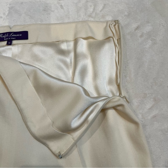 Ralph Lauren purple label silk lined wool ivory pants 10 - Picture 3 of 11